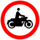 Znak zakazu B-4, zakaz wjazdu motocykli